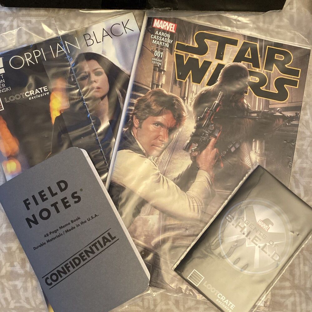 Lootcrate Star Wars, Orphan Black, Agent Shield Lot
